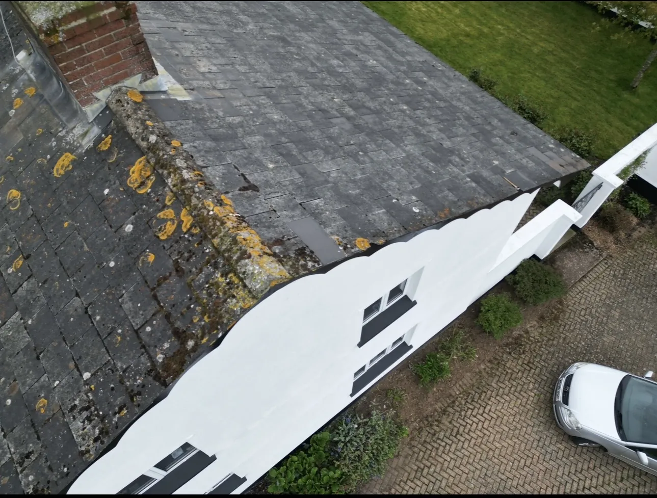 Slipped roof slates recorded during the drone survey